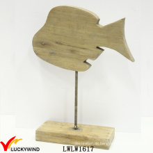 Tisch-Version Hand geschnitzte Vintage dekorative Holzfische